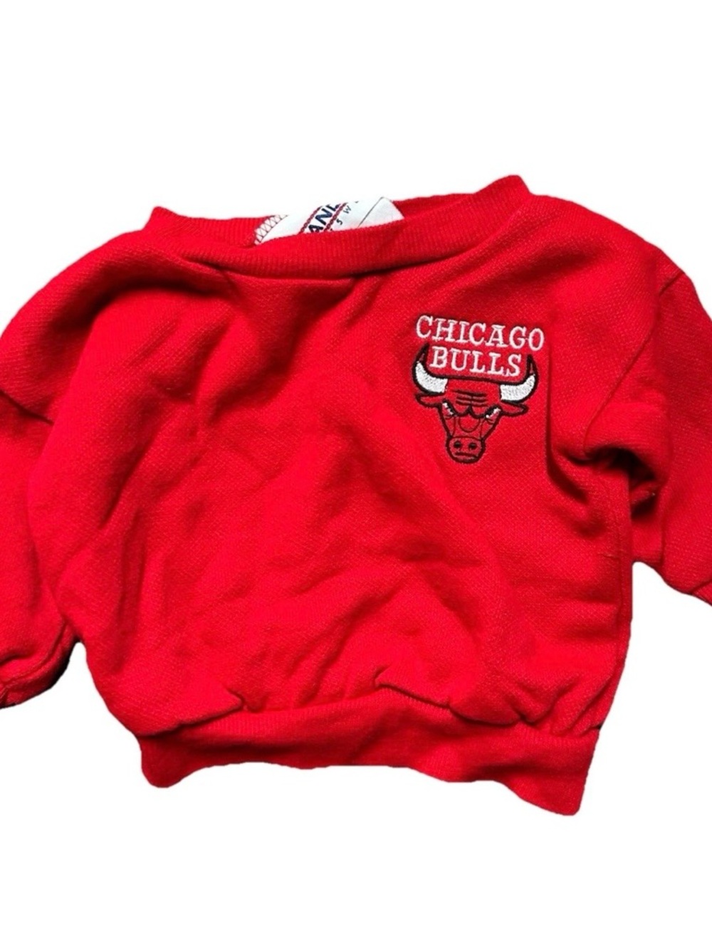 Vintage Baby Chicago Bulls Red Crewneck Sweatshirt Size 0-3 Months